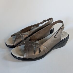 Women's Metallic Slingback Sandals